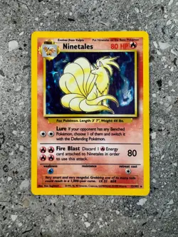 Pokemon TCG Cards Ninetales 12/102 Base Set Holo Rare LP - Image 1