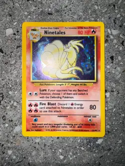 Pokemon TCG Cards Ninetales 12/102 Base Set Holo Rare LP - Image 3