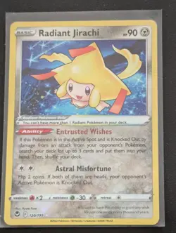Radiant Jirachi 120/195 – LP Holo | SWSH Silver Tempest Rare Pokemon Card - Image 3