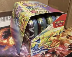 Pokemon TCG Prismatic Evolutions Mini Tin *EMPTY* Display Box & Tins Cards Coins - Image 3