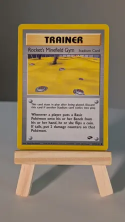 Pokemon TCG - CORRECTED Misprint Rocket's Minefield Gym Challenge 119/132 NM - Image 1
