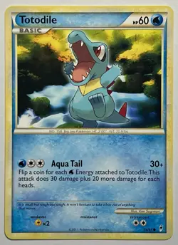 Totodile 74/95 (LP) Common Call Of Legends 2011 Pokemon Card TCG - Image 1