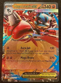 Mega Lucario EX 077/132 - Double Rare - Pokemon Mega Evolution - NM - Image 1