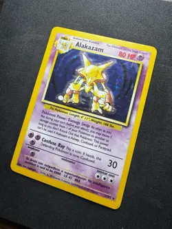 Pokemon TCG Alakazam Base Set 1/102 Holo Unlimited Holo Rare - Image 2