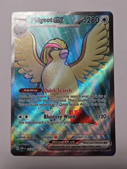 Pidgeot ex 217/197 Ultra Rare Obsidian Flames Pokemon NM/M - Image 1