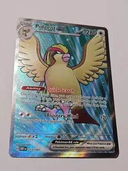 Pidgeot ex 217/197 Ultra Rare Obsidian Flames Pokemon NM/M - Image 2