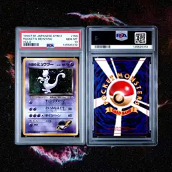 Pokemon Rocket's Mewtwo Gym 2 Holo PSA 10 Japanese #150 SWIRL 💫 - Image 3