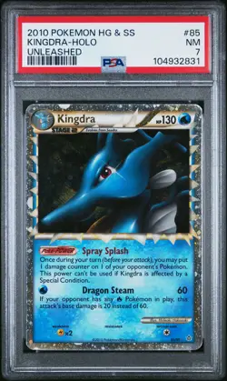 2010 POKEMON HEARTGOLD KINGDRA PRIME #85 ULTRA RARE PSA 7 NM #104932831 - Image 1