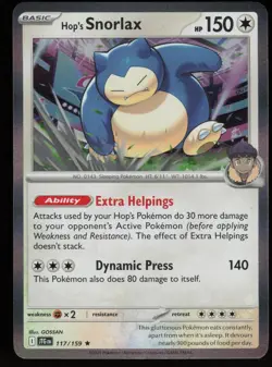 HOP'S SNORLAX 117/159 RARE JOURNEY TOGETHER POKEMON HOLO NM/M (FREE S&H) - Image 1