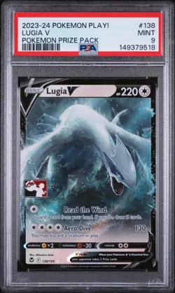 2023-2024 POKEMON PLAY! POKEMON PRIZE PACK #138 LUGIA V PSA 9 - Image 1