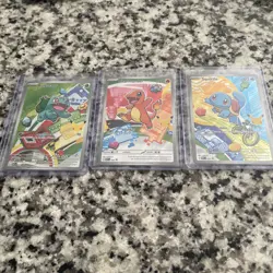 First Partner Illustration Series 1 Charmander, Squirtle, Bulbasaur, Pokemon Set - Image 1