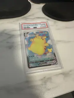 2021 POKEMON CELEBRATIONS #009 FULL ART/SURFING PIKACHU VMAX PSA 10 - Image 1