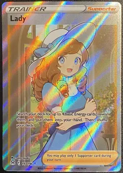 Lady Full Art UR 193/196 Pokemon TCG SWSH Lost Origin Ultra Rare Trainer NM - Image 1