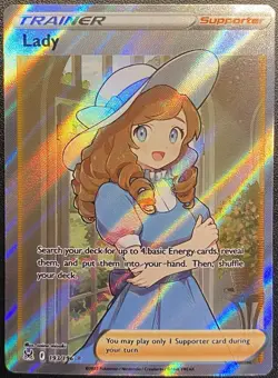 Lady Full Art UR 193/196 Pokemon TCG SWSH Lost Origin Ultra Rare Trainer NM - Image 2