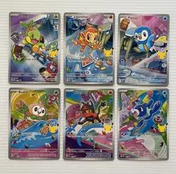 First Parter Illustration Collection Series 1 Gen 4 & 7 Alola Sinnoh Starters - Image 1