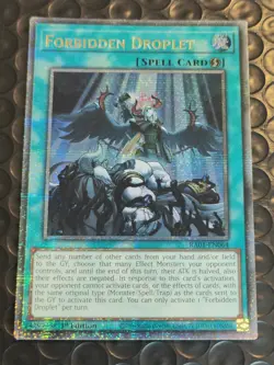 Yu-Gi-Oh Forbidden Droplet RA01-EN064 Quarter Century Secret Rare 1st Edition - Image 1