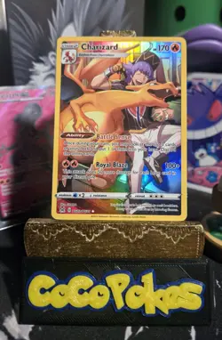 2022 Pokemon TCG Leons Charizard TG03/TG30 Full Art Trainer Gallery NM Card. - Image 1