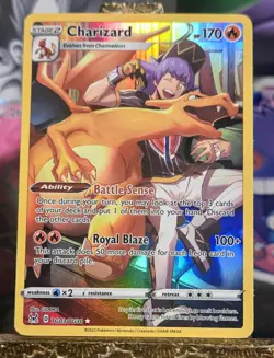 2022 Pokemon TCG Leons Charizard TG03/TG30 Full Art Trainer Gallery NM Card. - Image 2