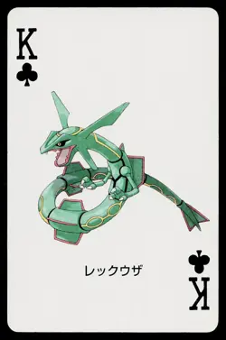 Rayquaza King of Clubs Kyogre Deck Playing Card Heavily Played - Image 1