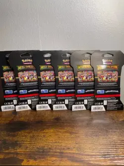 6x Pokemon Trading Card Game TCG Mega Evolution Sleeved Booster Pack Sealed NEW - Image 2