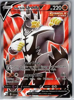 Single Strike Urshifu V (Full Art) 150/163 Battle Styles - Pokemon Card - NM - Image 1