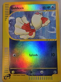 Pokemon Base Set Expedition #111/165 Reverse Holo GOLDEEN --never played-- - Image 1