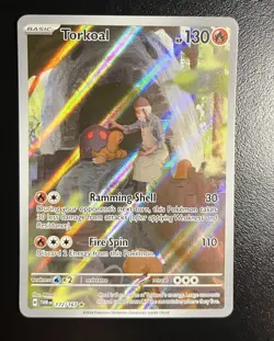 Pokemon TCG Torkoal 172/167 Twilight Masquerade Illustration Rare Holo Fire NM - Image 1