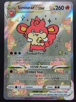 Simisear VSTAR GG37/GG70 Crown Zenith: Galarian Gallery Holo Pokemon Tcg Nm - Image 1