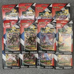 1x JIRACHI Pokemon Evolving Skies & Chilling Reign 2 Pack Blister W Pin SEALED - Image 2