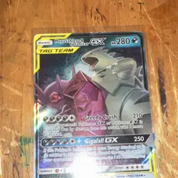 Pokemon Mega Sableye & Tyranitar GX 126/236 SM-Unified Minds Ultra Rare Holo - Image 2