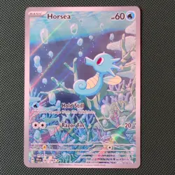 NEAR MINT! Horsea (067/064) Shrouded Fable Illustration Rare Pokemon Card! - Image 1