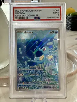 2024 Pokemon Shrouded Fable - #067/064 Horsea Illustration Rare PSA 9 - Image 1