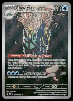 Pokemon Cards Clawitzer 141/132 Mega Evolution Illustration Rare NM *3 - Image 1