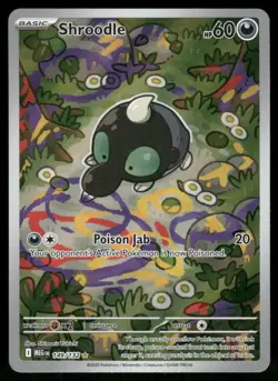Pokemon Cards Shroodle 149/132 Mega Evolution Illustration Rare NM - Image 1