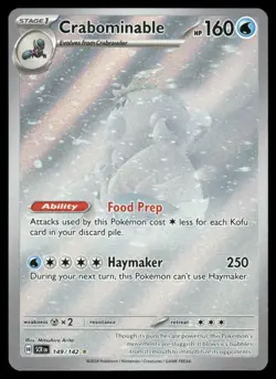 Pokemon Cards Crabominable 149/142 Stellar Crown Illustration Rare NM *3 - Image 1