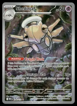 Pokemon Cards Shedinja 144/132 Mega Evolution Illustration Rare NM - Image 1