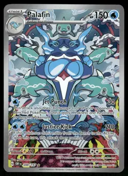 Pokemon Cards Palafin 200/197 Obsidian Flames Illustration Rare NM - Image 1