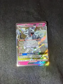 Pokemon Card Alolan Ninetales GX 132/214 Lost Thunder Ultra Rare Holo Near Mint - Image 1