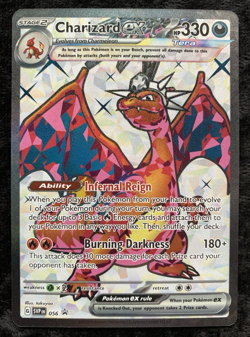 Charizard EX 056 Scarlet & Violet Promo Card Holo w/ magnetic card case & stand - Image 2