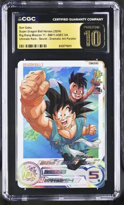 CGC 10 Son Goku BM11-ASEC DA Super Dragon Ball Heroes Card TCG 011 - Image 1