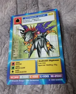 Digimon CCG MetalGreymon BO-80 Gold Lettering Vtg 1999 TCG Card - Image 1