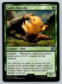 MTG Final Fantasy #200 Sazh's Chocobo Uncommon Creature Bird - Image 1