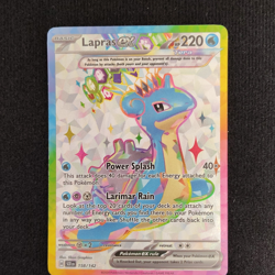 Pokemon Lapras ex Sv07: Stellar Crown Ultra Rare Full Art Holo 158/142 220 HP - Image 1