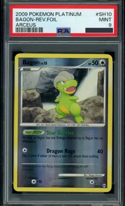 Pokemon Bagon Platinum Arceus Reverse Holo SH10 PSA 9 - Image 1