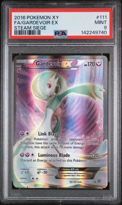 2016 POKEMON XY STEAM SIEGE #111 FULL ART/GARDEVOIR EX PSA 9 - Image 1