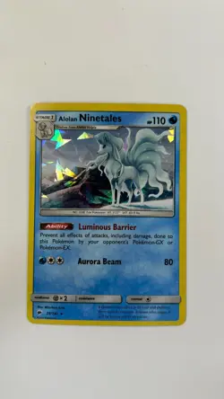 Pokemon Sun & Moon Burning Shadows Alolan Ninetales Cracked Ice Holo 28/147 TCG - Image 1