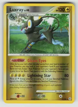 Luxray 7/130 Holo Rare Diamond & Pearl Pokemon Reverse Holo vLP - Image 1