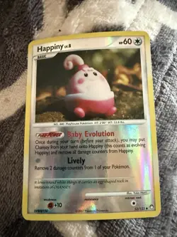Pokemon Happiny 52/123 Mysterious Treasures Uncommon Reverse Holo 2007 TCG - Image 1
