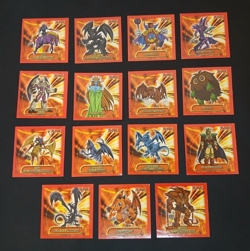 1996 Topps YuGiOh Square Red Stickers - Lot of 15 - Image 1