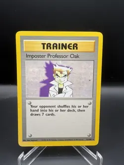 Imposter Professor Oak 73/102 Base Set Non-Holo Trainer Card - Image 1